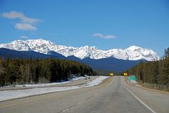 01B Mount Bell, Panorama Peak, Mount Temple Morning From Trans Canada Highway At Highway 93 Junction Driving Between Banff And Lake Louise in Winter.jpg